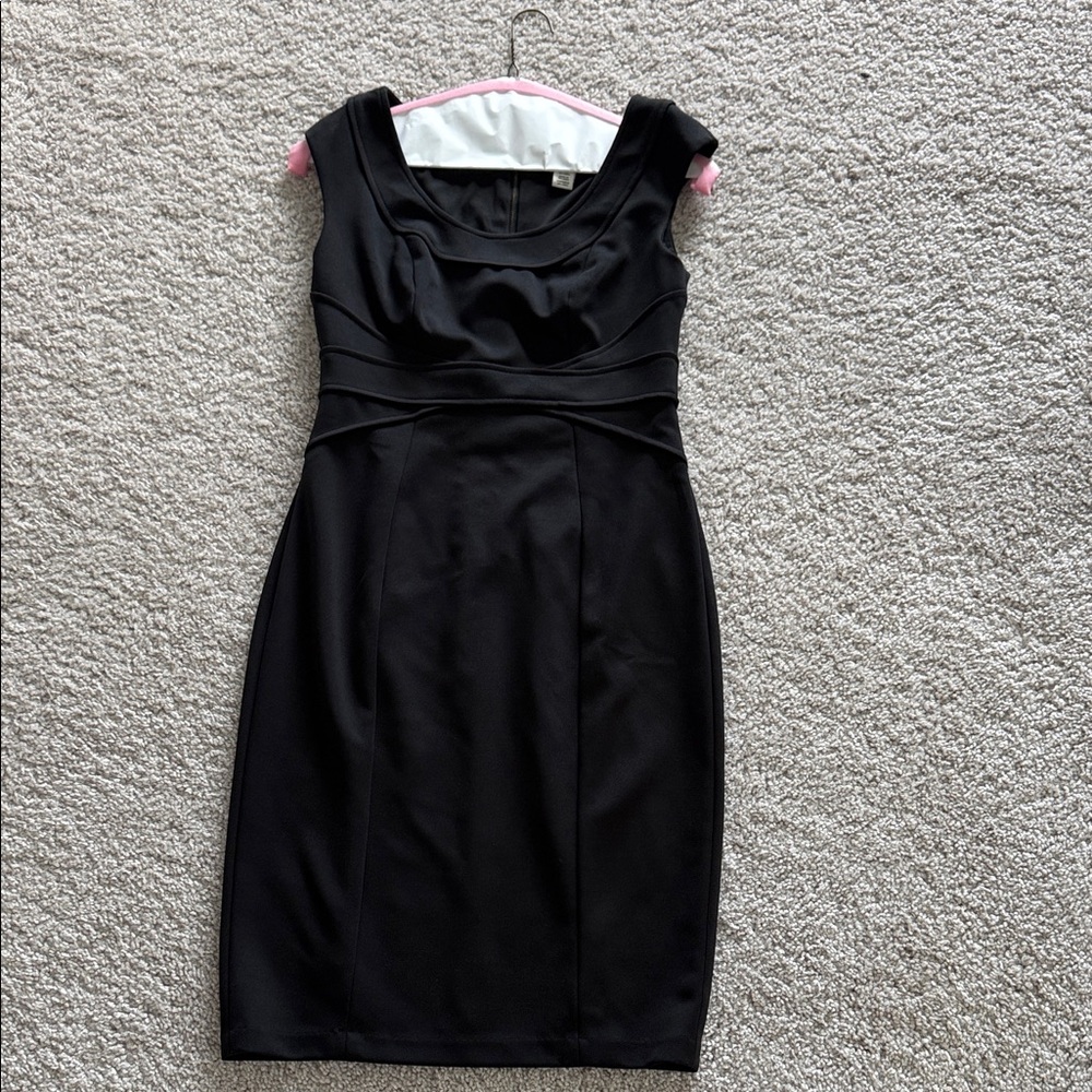White House Black Market Black Midi Sheath Dress